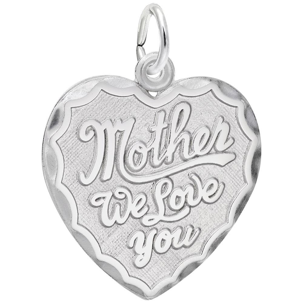 Rembrandt Charms - Mother We Love You Heart Charm - 2851 Rembrandt Charms Charm Birmingham Jewelry