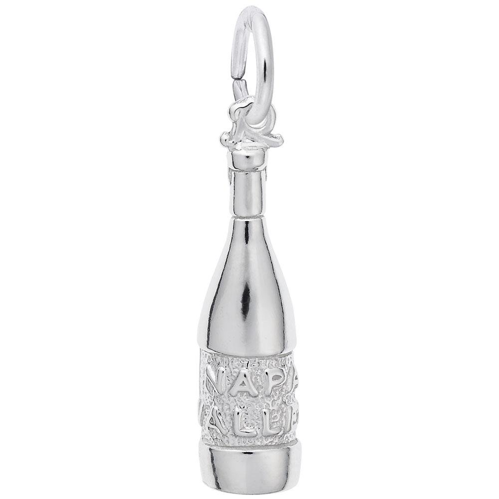 Rembrandt Charms - Napa Valley Wine Bottle Charm - 2962 Rembrandt Charms Charm Birmingham Jewelry