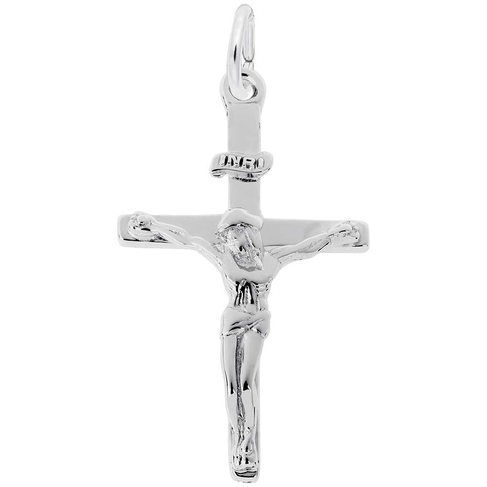 Rembrandt Charms - New Crucifix Cross Charm - 4937 Rembrandt Charms Charm Birmingham Jewelry