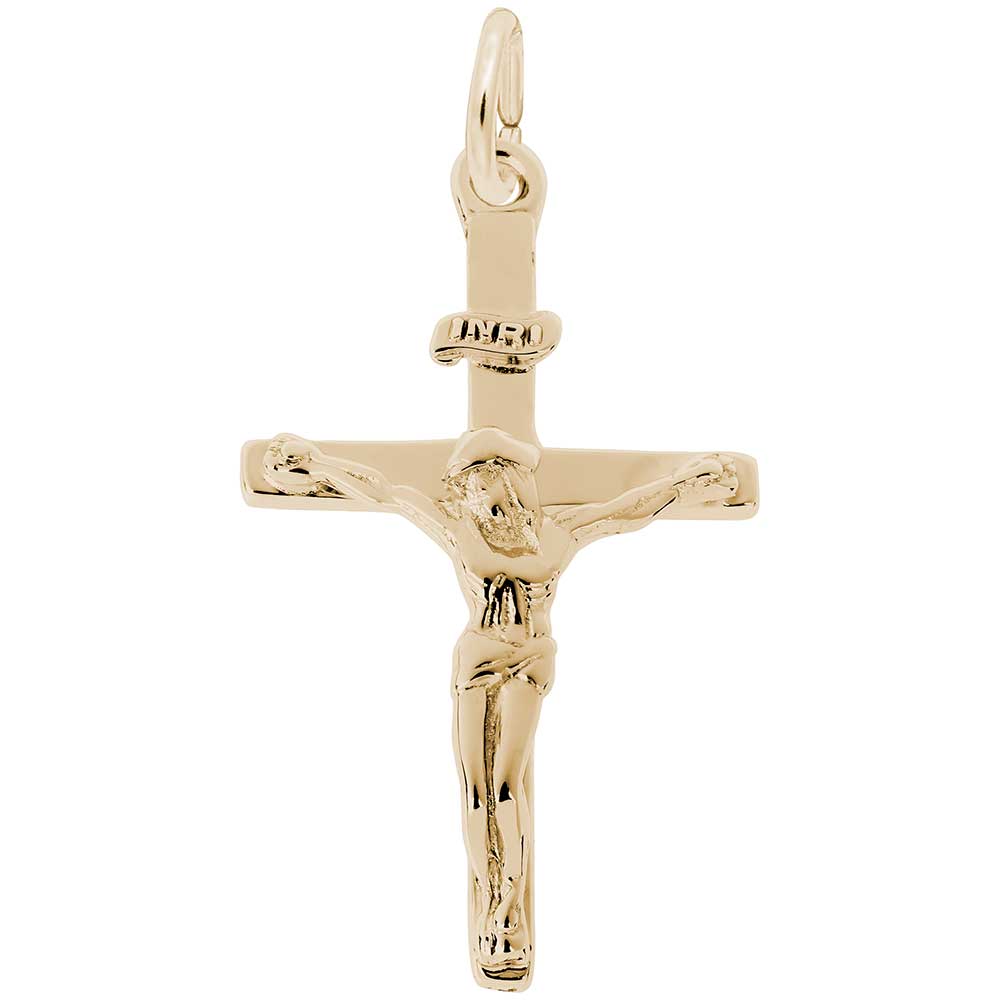 Rembrandt Charms - New Crucifix Cross Charm - 4937 Rembrandt Charms Charm Birmingham Jewelry