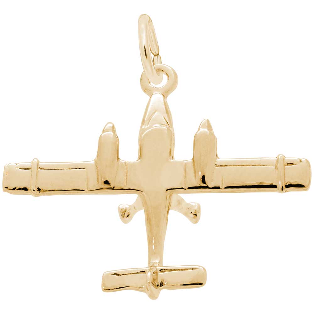 Rembrandt Charms - New Dual Engine Airplane Charm - 3032 Rembrandt Charms Charm Birmingham Jewelry