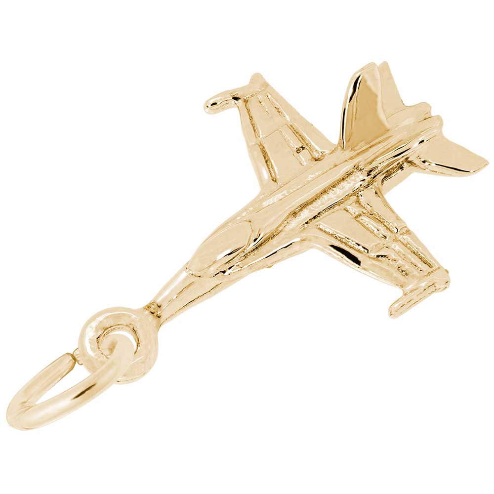 Rembrandt Charms - New Fighter Jet Charm - 5662 Rembrandt Charms Charm Birmingham Jewelry