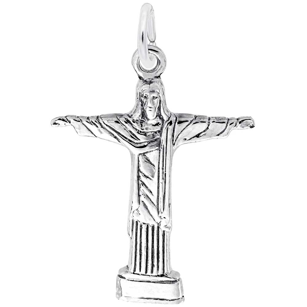 Rembrandt Charms - New Jesus On Cross Charm - 1577 Rembrandt Charms Charm Birmingham Jewelry