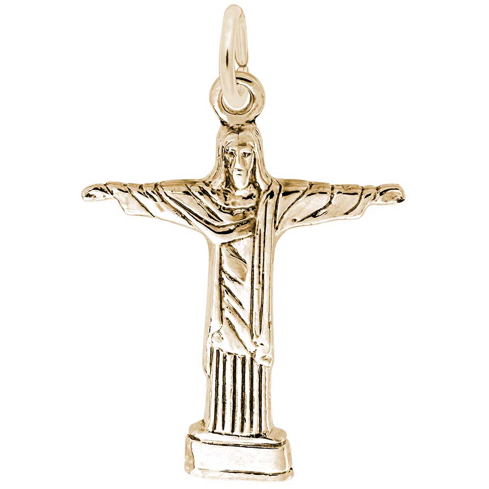 Rembrandt Charms - New Jesus On Cross Charm - 1577 Rembrandt Charms Charm Birmingham Jewelry
