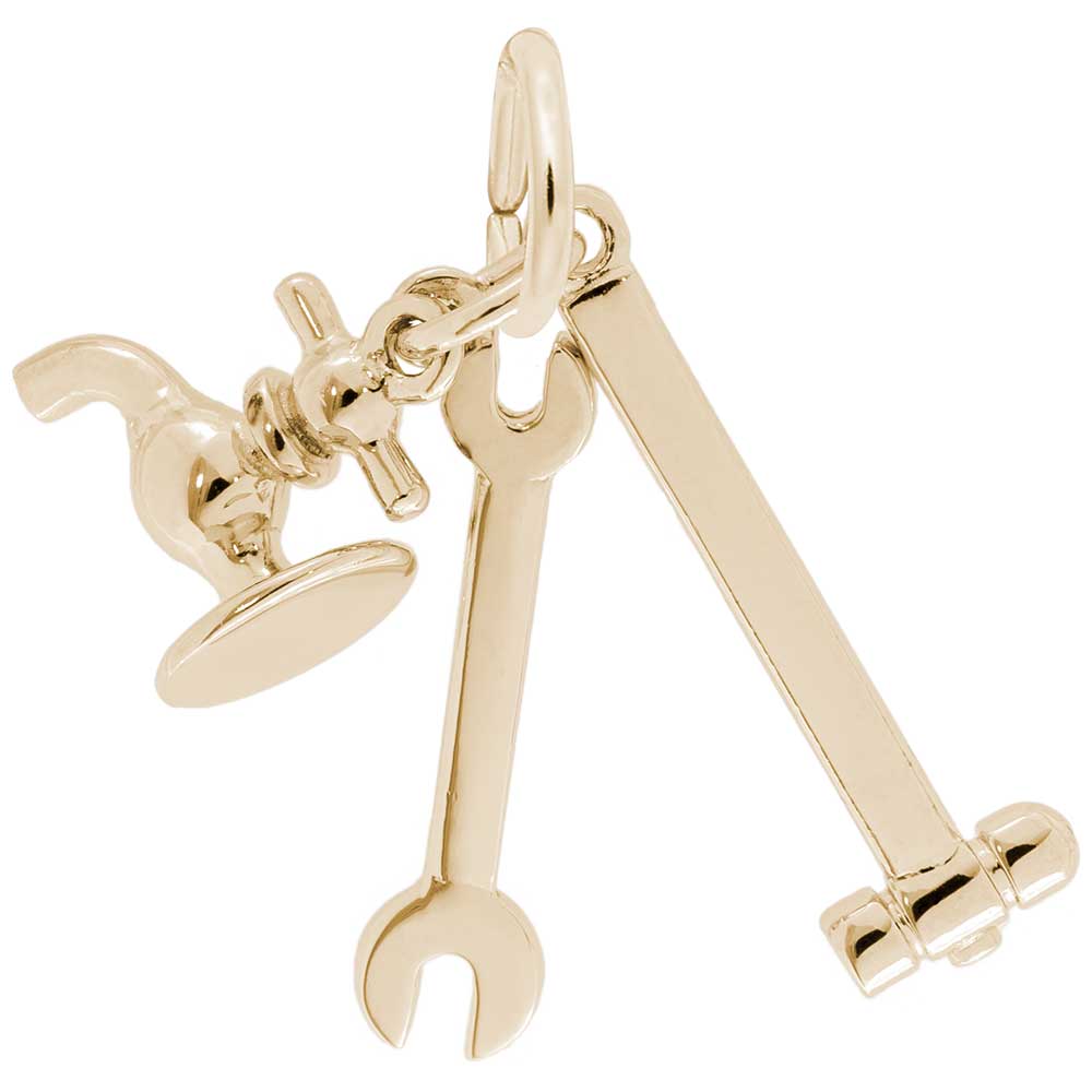 Rembrandt Charms - New Plumber Tools Charm - 3478 Rembrandt Charms Charm Birmingham Jewelry