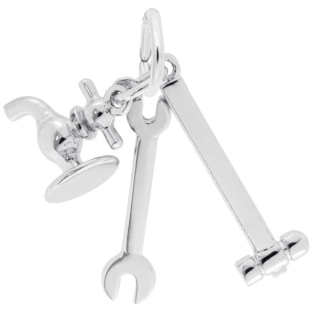 Rembrandt Charms - New Plumber Tools Charm - 3478 Rembrandt Charms Charm Birmingham Jewelry