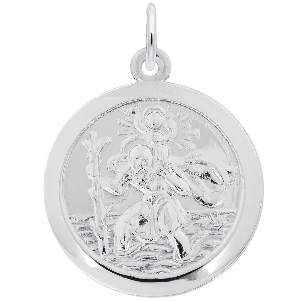 Rembrandt Charms - New St Christopher Disc Charm - 4435 Rembrandt Charms Charm Birmingham Jewelry