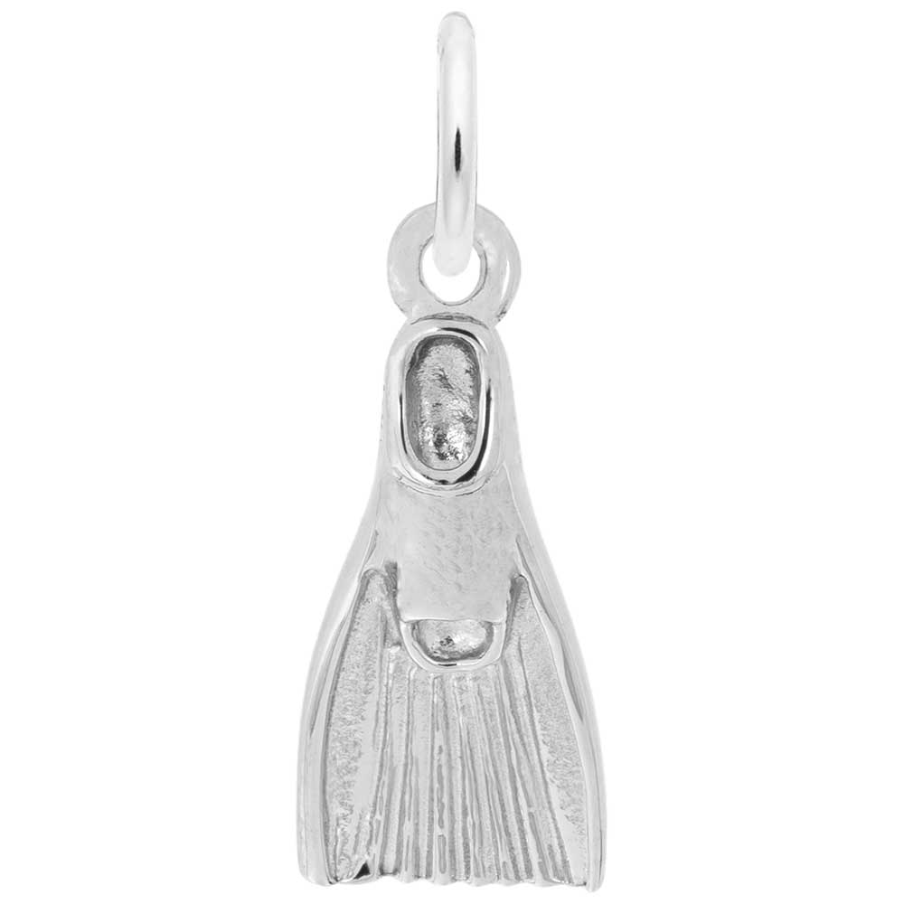 Rembrandt Charms - New Swim Fin Charm - 6304 Rembrandt Charms Charm Birmingham Jewelry