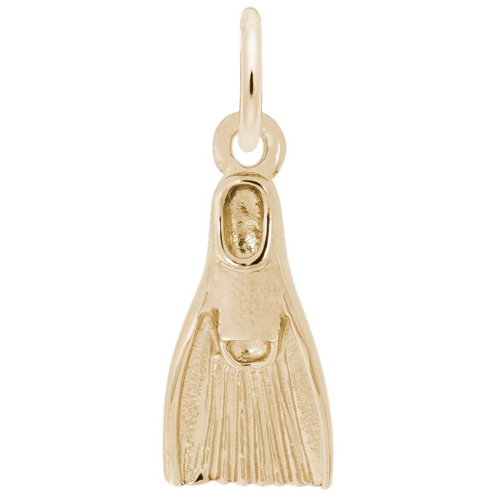 Rembrandt Charms - New Swim Fin Charm - 6304 Rembrandt Charms Charm Birmingham Jewelry