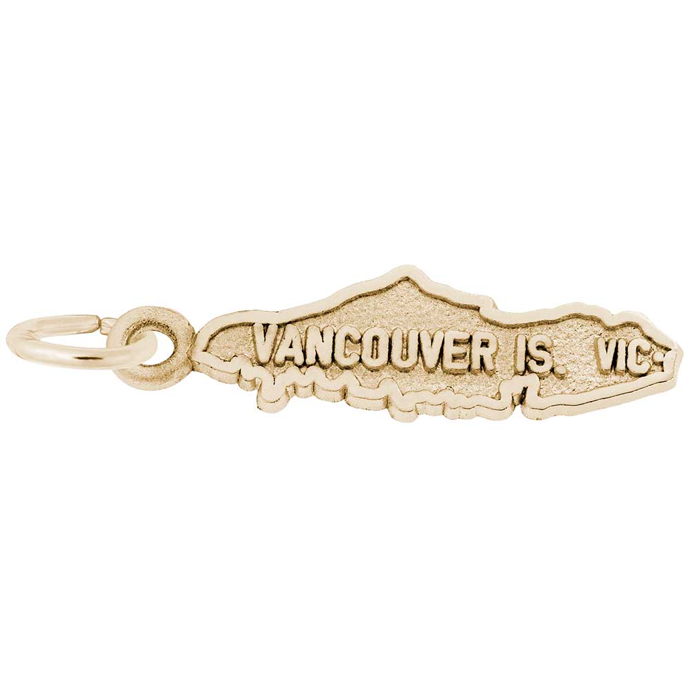 Rembrandt Charms - New Vancouver Island Map Charm - 3810 Rembrandt Charms Charm Birmingham Jewelry