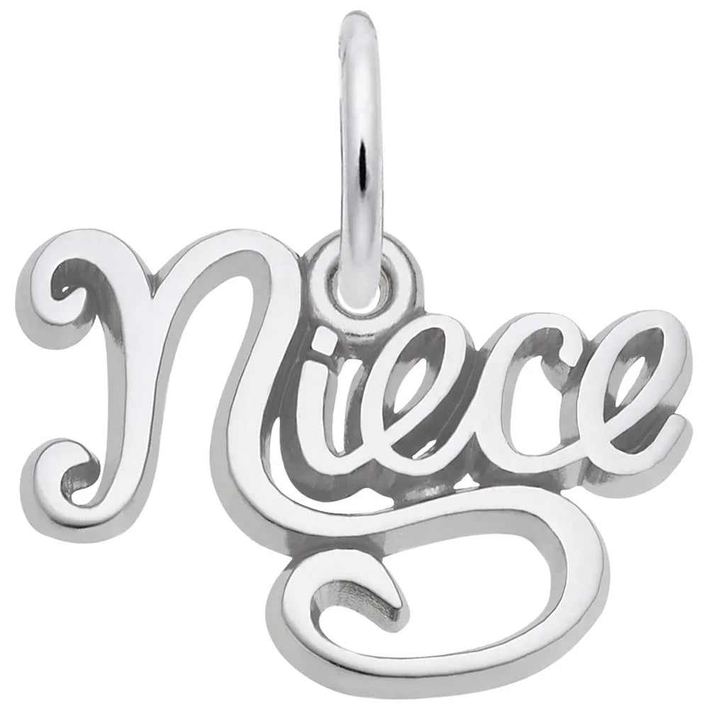 Rembrandt Charms - Niece Script Charm - 2266 Rembrandt Charms Charm Birmingham Jewelry