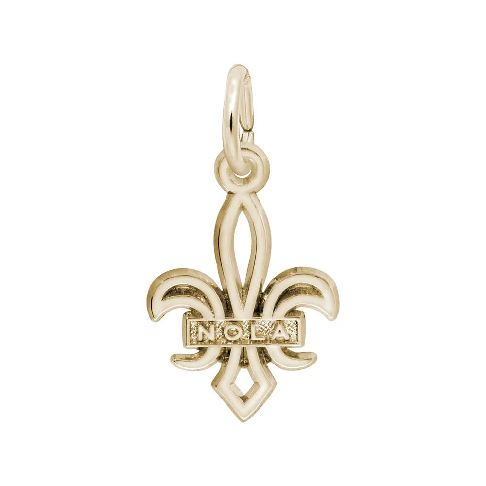 Rembrandt Charms - Nola Fleur de Lis Charm - 1697 Rembrandt Charms Charm Birmingham Jewelry