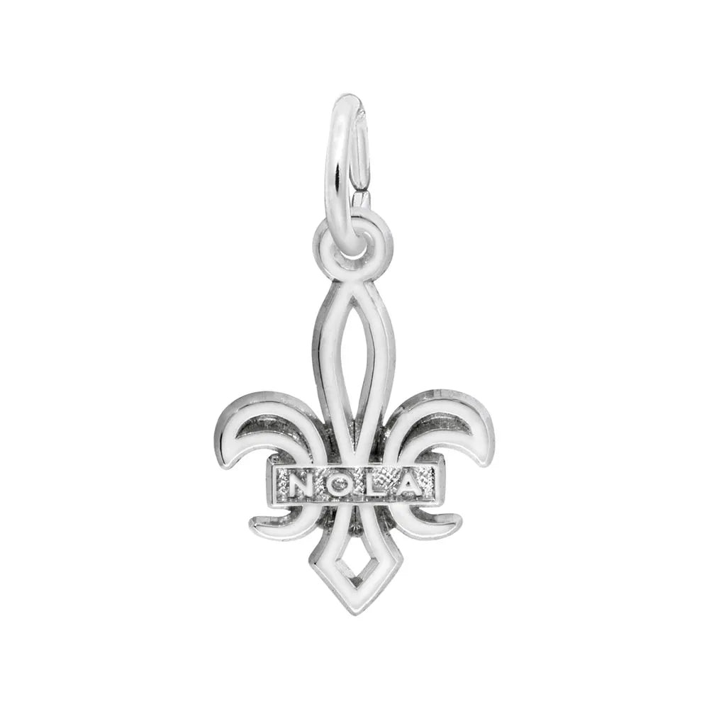 Rembrandt Charms - Nola Fleur de Lis Charm - 1697 Rembrandt Charms Charm Birmingham Jewelry