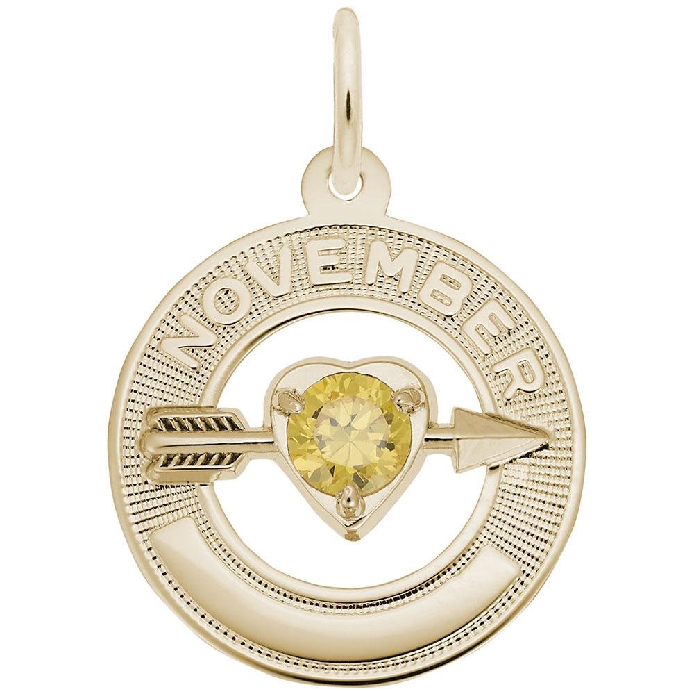 Rembrandt Charms - November Love Birthstone Charm - 3341 Rembrandt Charms Charm Birmingham Jewelry