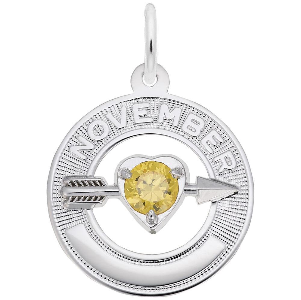 Rembrandt Charms - November Love Birthstone Charm - 3341 Rembrandt Charms Charm Birmingham Jewelry