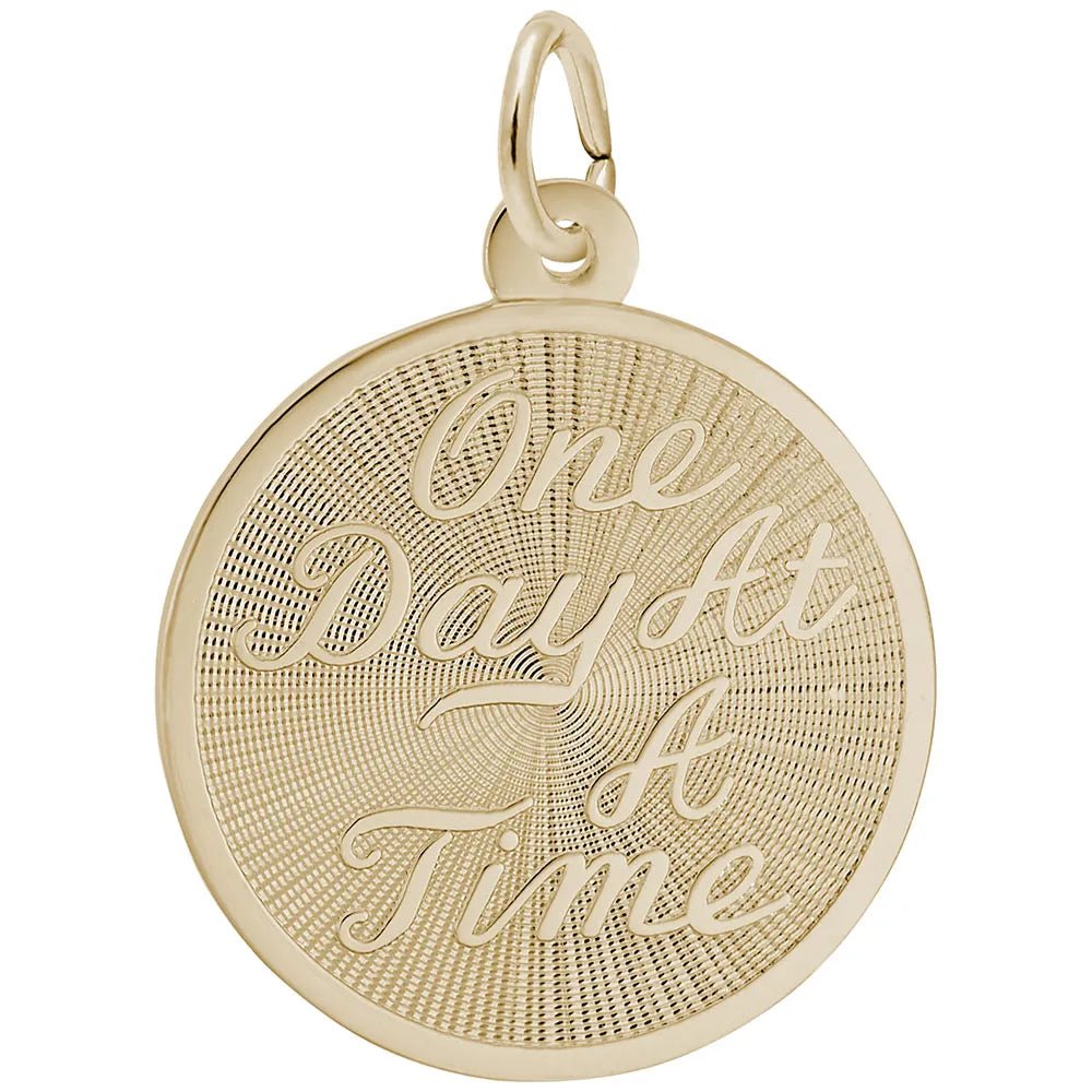Rembrandt Charms - One Day at a Time Disc Charm - 7931 Rembrandt Charms Charm Birmingham Jewelry