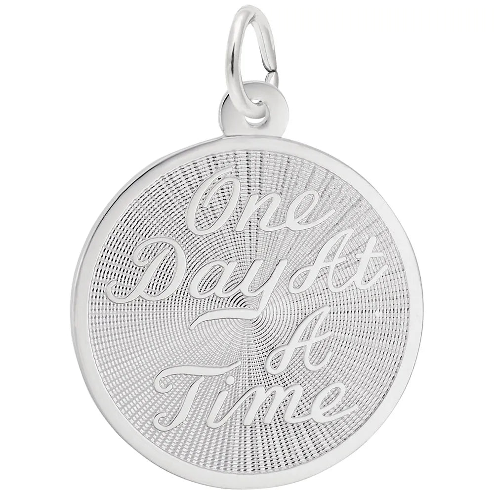 Rembrandt Charms - One Day at a Time Disc Charm - 7931 Rembrandt Charms Charm Birmingham Jewelry