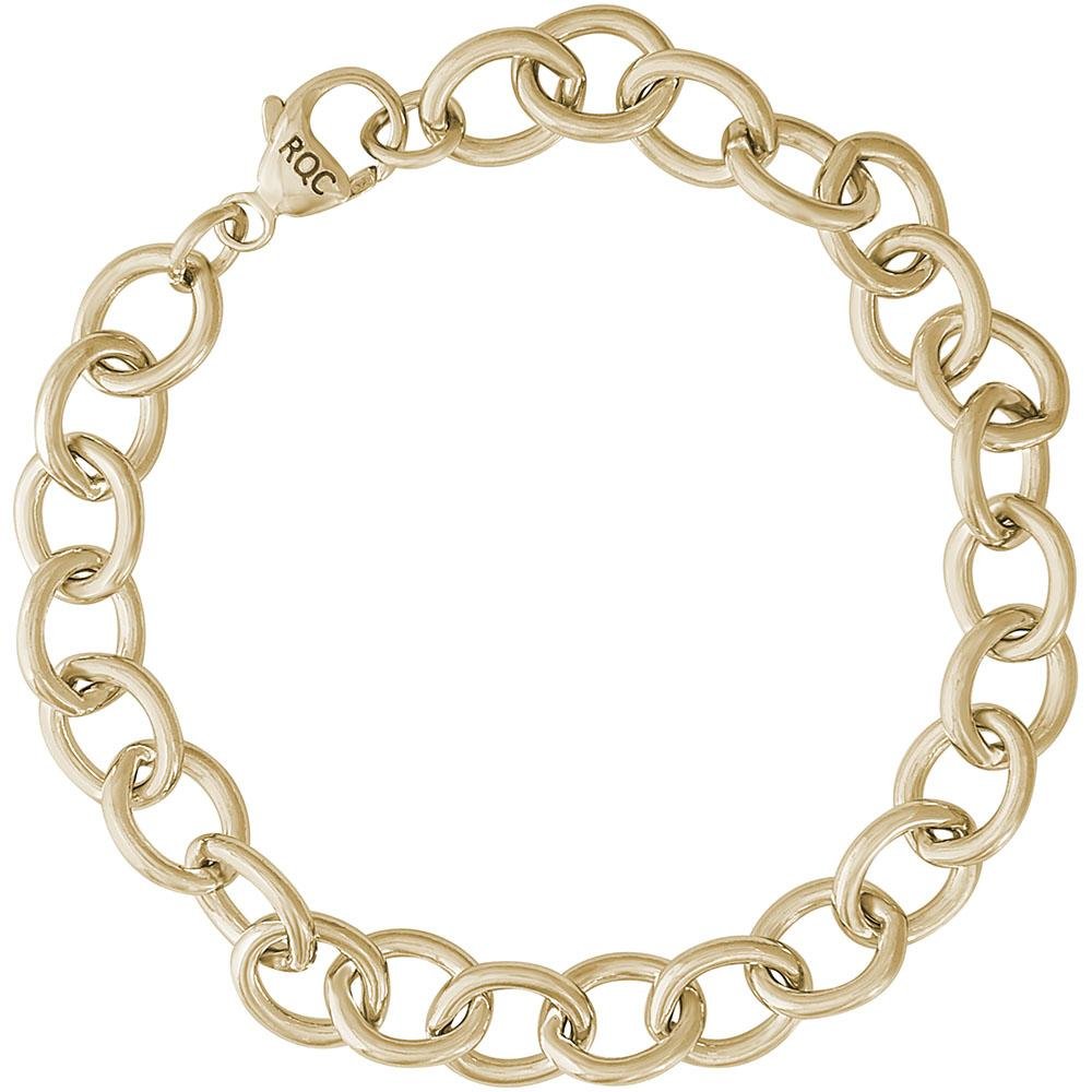Rembrandt Charms - Open Cable Link Classic Charm Bracelet - 20-0119 Rembrandt Charms Bracelet Birmingham Jewelry