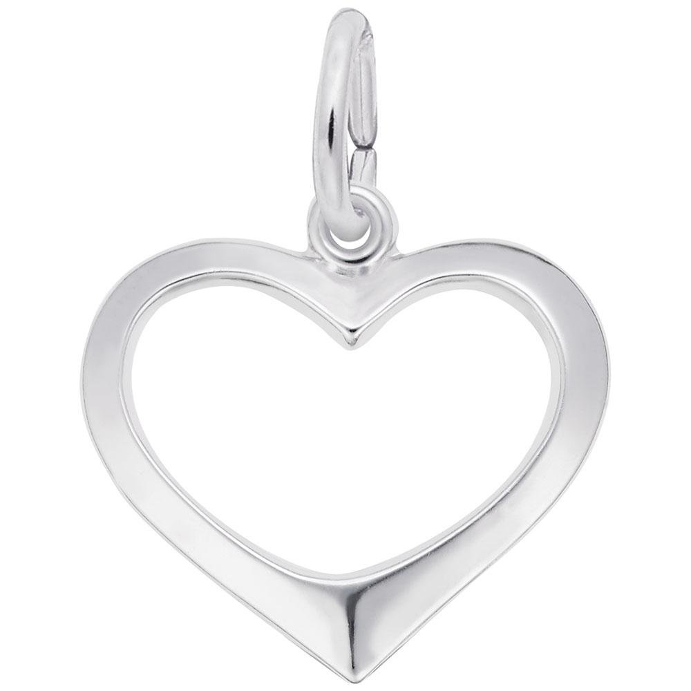 Rembrandt Charms - Open Heart Charm - 3391 Rembrandt Charms Charm Birmingham Jewelry