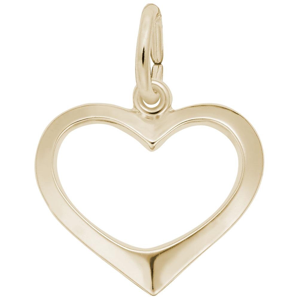 Rembrandt Charms - Open Heart Charm - 3391 Rembrandt Charms Charm Birmingham Jewelry