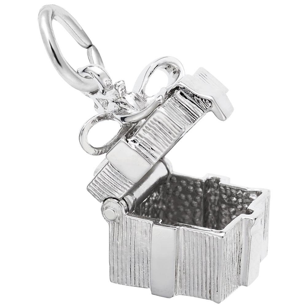 Rembrandt Charms - Opening Gift Box Charm - 8261 Rembrandt Charms Charm Birmingham Jewelry