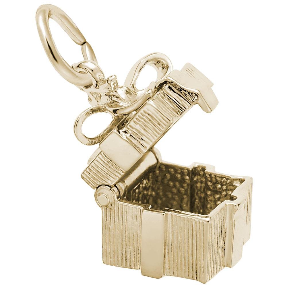 Rembrandt Charms - Opening Gift Box Charm - 8261 Rembrandt Charms Charm Birmingham Jewelry