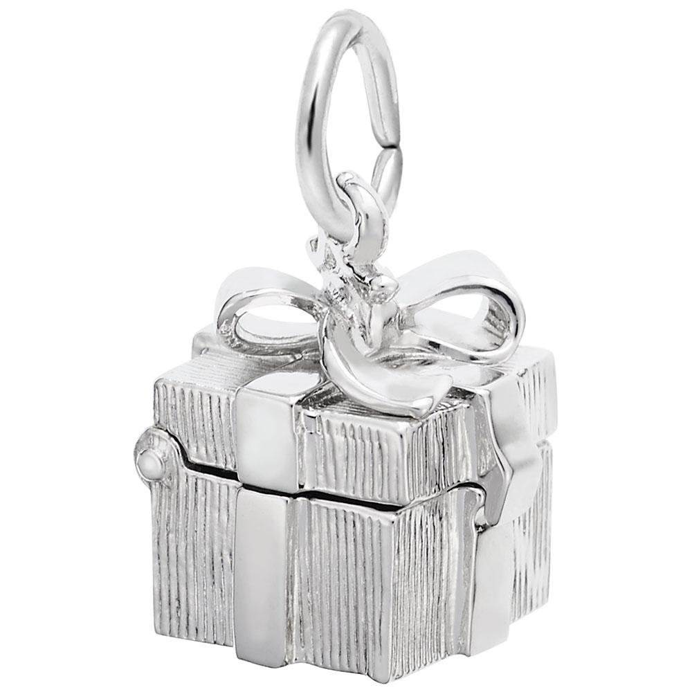 Rembrandt Charms - Opening Gift Box Charm - 8261 Rembrandt Charms Charm Birmingham Jewelry