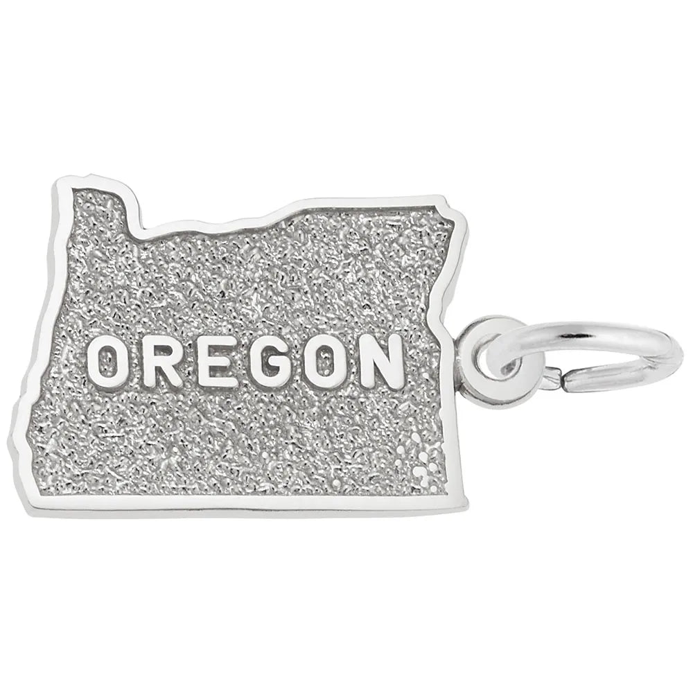 Rembrandt Charms - Oregon Map Charm - 3613 Rembrandt Charms Charm Birmingham Jewelry