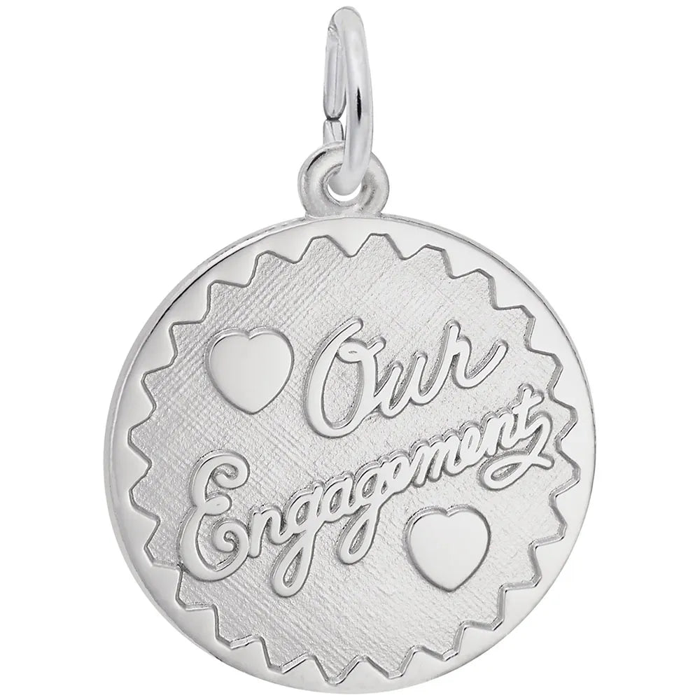 Rembrandt Charms - Our Engagement Disc Charm - 3782 Rembrandt Charms Charm Birmingham Jewelry