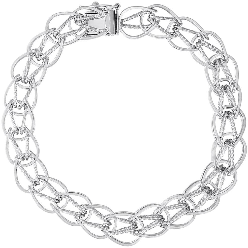Rembrandt Charms - Oval Fancy Link Classic Charm Bracelet - 20-0035 Rembrandt Charms Bracelet Birmingham Jewelry