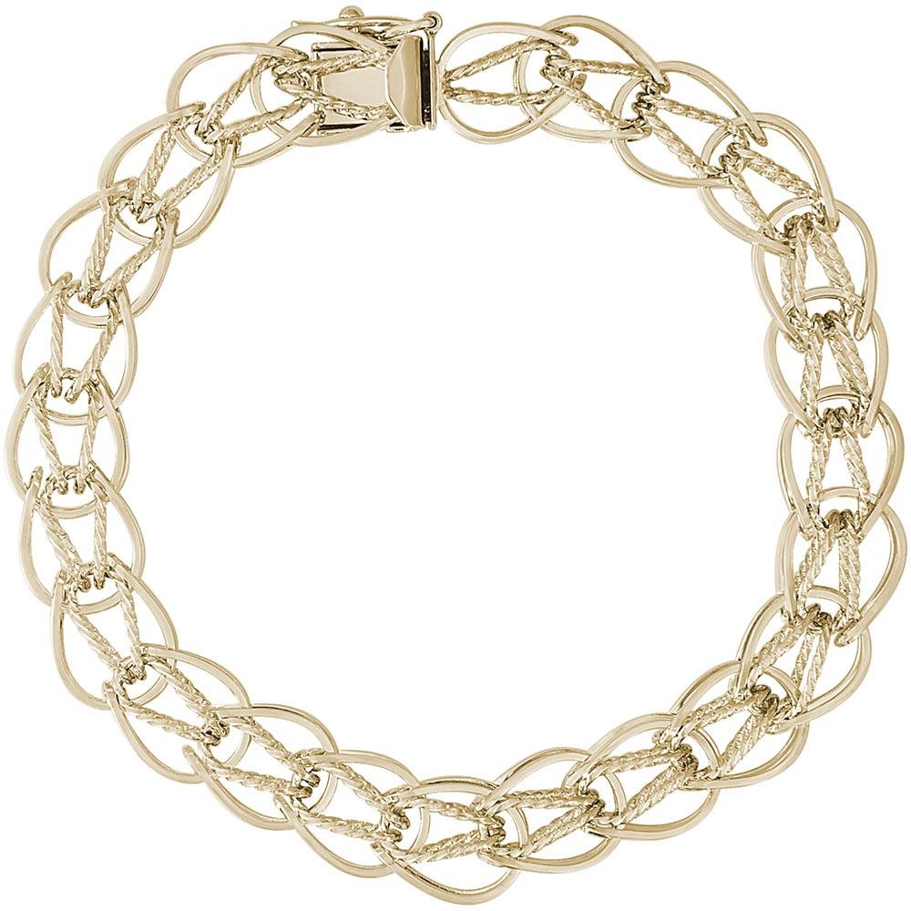 Rembrandt Charms - Oval Fancy Link Classic Charm Bracelet - 20-0035 Rembrandt Charms Bracelet Birmingham Jewelry