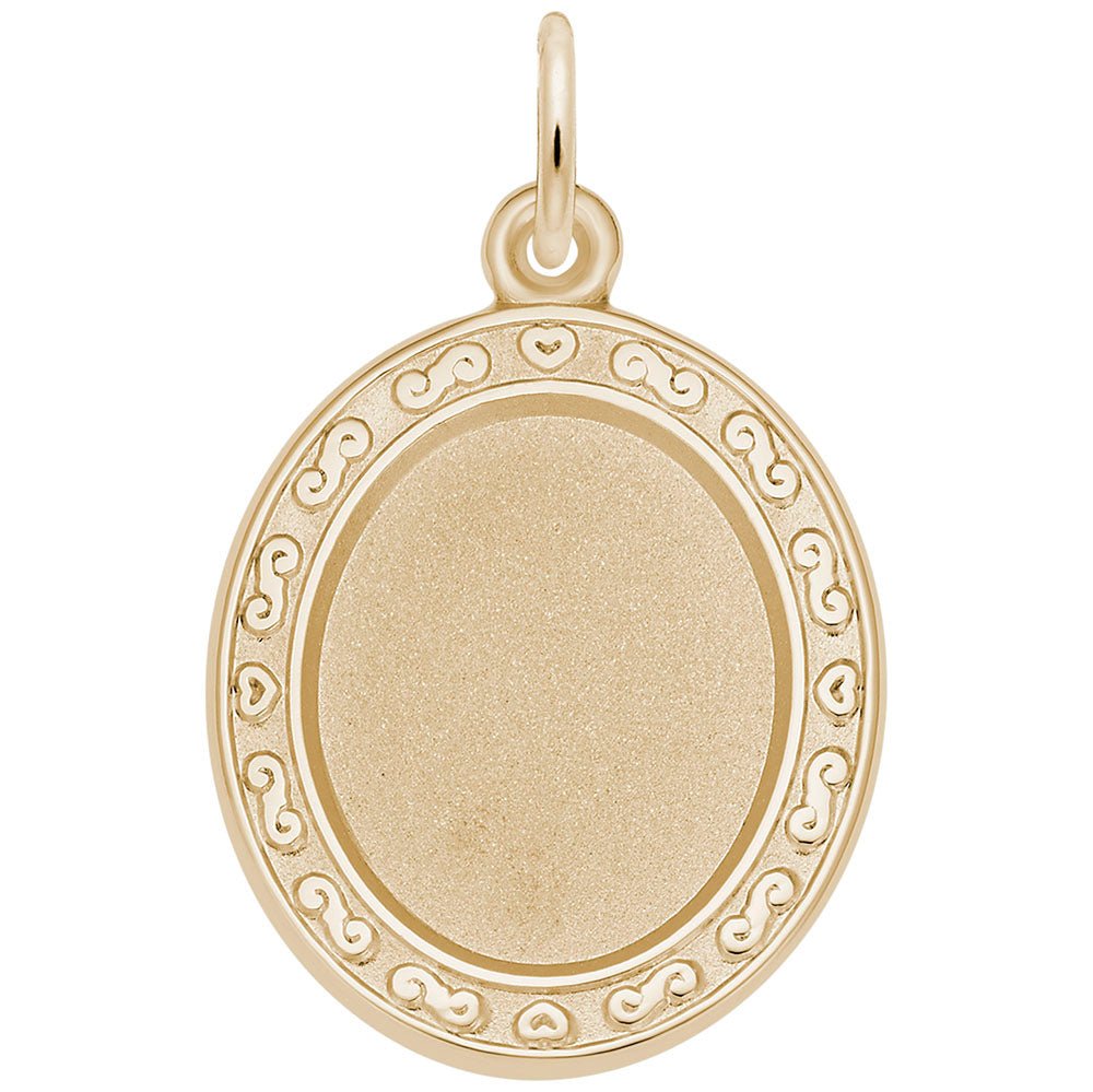 Rembrandt Charms - Oval Scroll Photoart Charm - 8612 Rembrandt Charms Charm Birmingham Jewelry