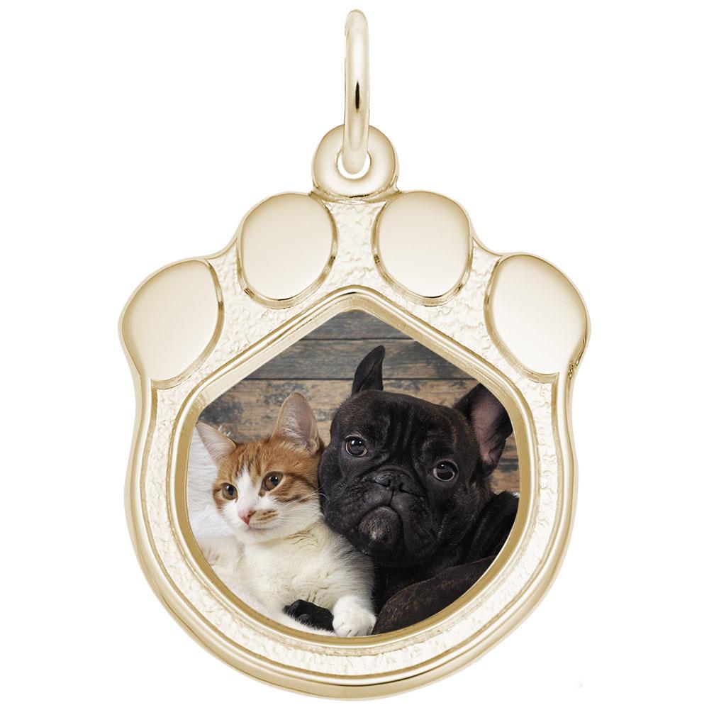 Rembrandt Charms - Paw Print Photoart Charm - 8620 Rembrandt Charms Charm Birmingham Jewelry