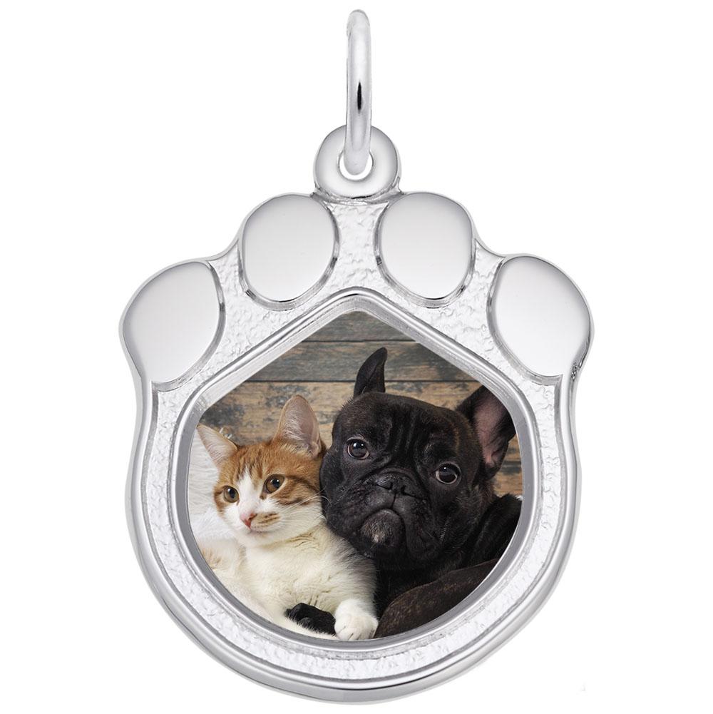 Rembrandt Charms - Paw Print Photoart Charm - 8620 Rembrandt Charms Charm Birmingham Jewelry