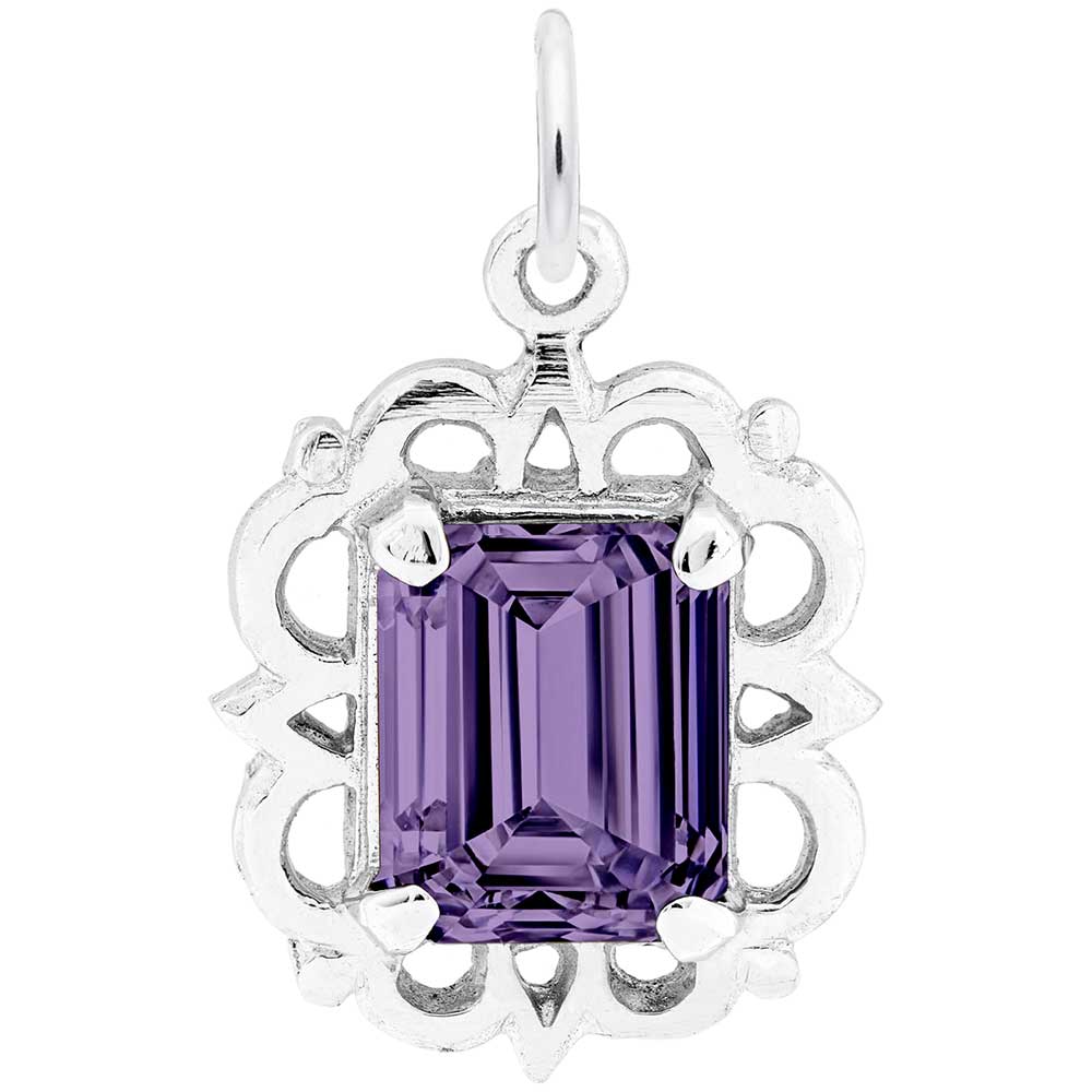 Rembrandt Charms - Pendant February Birthstone - 1729-002 Rembrandt Charms Charm Birmingham Jewelry