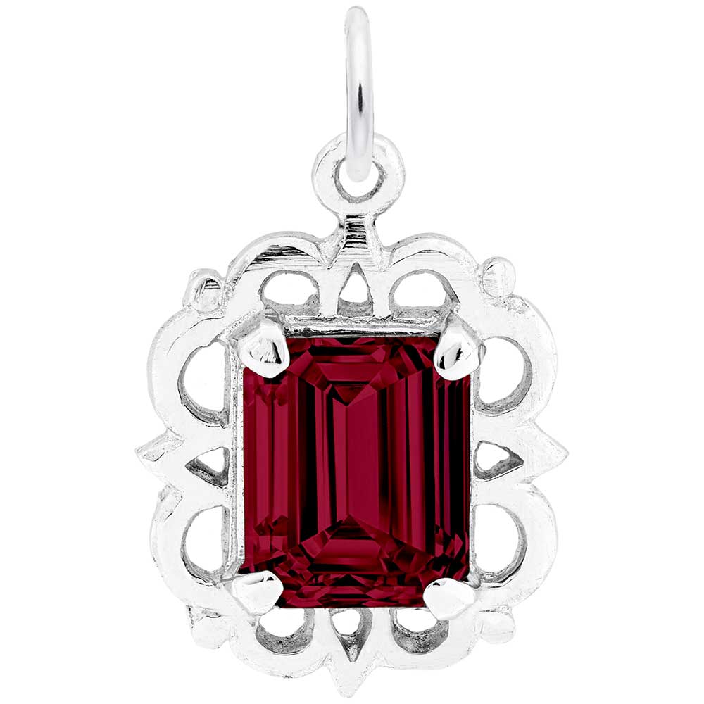 Rembrandt Charms - Pendant January Birthstone - 1729-001 Rembrandt Charms Charm Birmingham Jewelry
