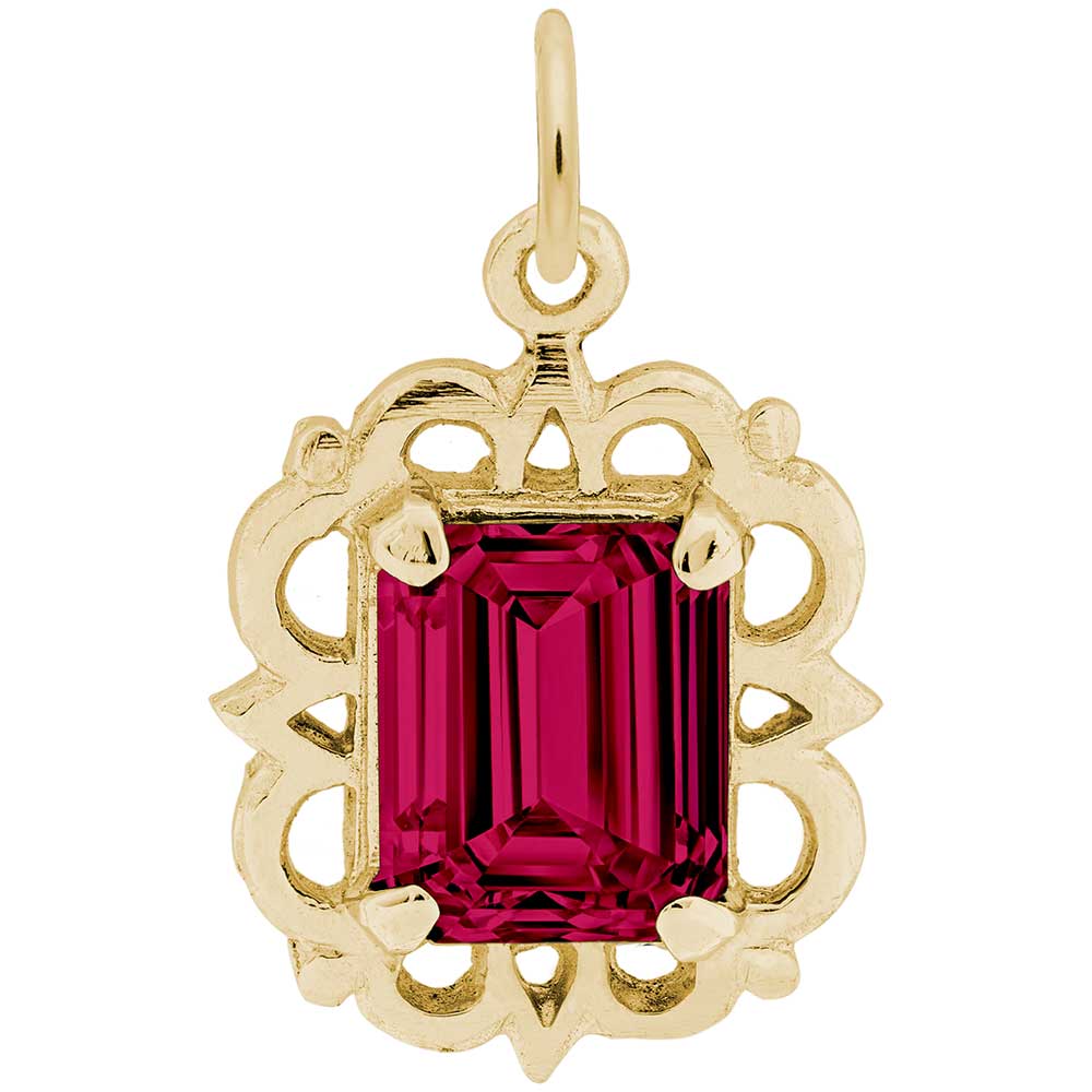 Rembrandt Charms - Pendant July Birthstone - 1729-007 Rembrandt Charms Charm Birmingham Jewelry