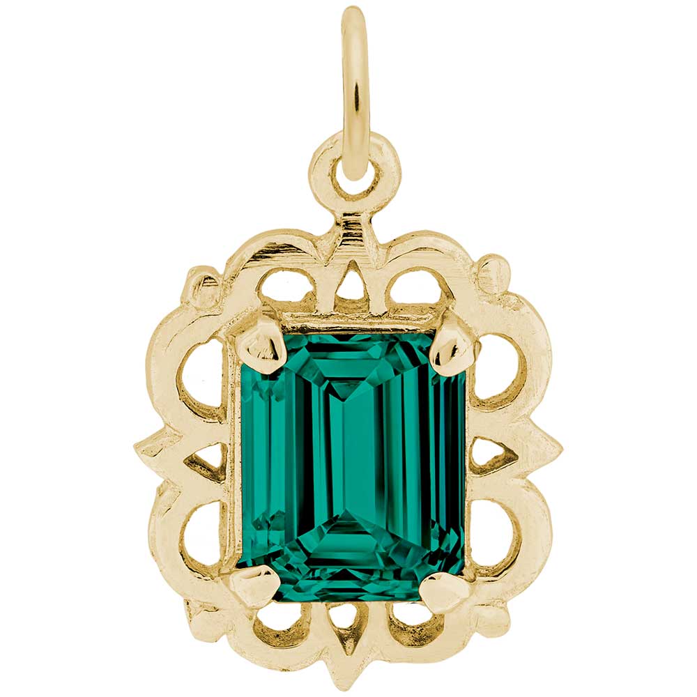Rembrandt Charms - Pendant May Birthstone - 1729-005 Rembrandt Charms Charm Birmingham Jewelry