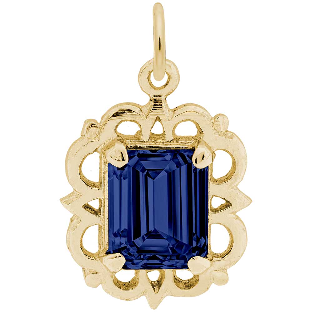 Rembrandt Charms - Pendant September Birthstone - 1729-009 Rembrandt Charms Charm Birmingham Jewelry