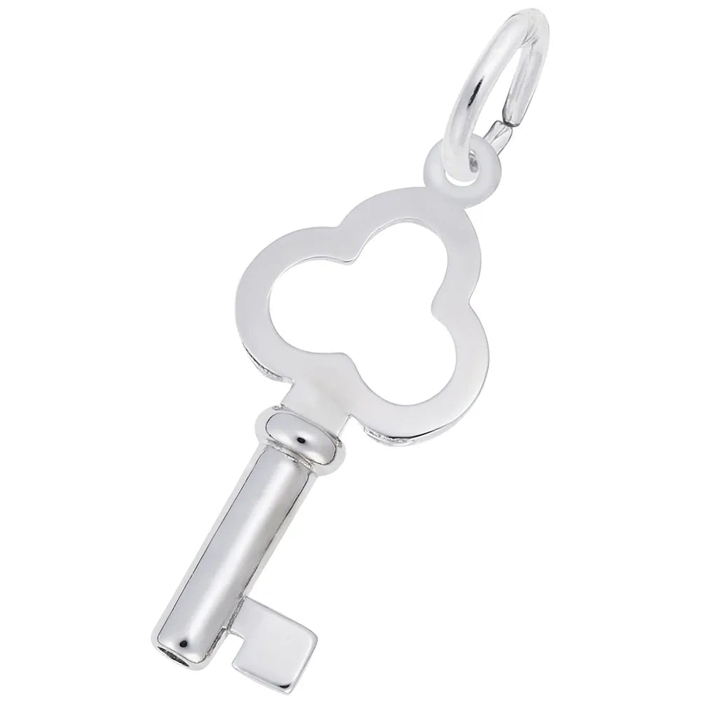 Rembrandt Charms - Petite Antique Trefoil Key Charm - 8405 Rembrandt Charms Charm Birmingham Jewelry