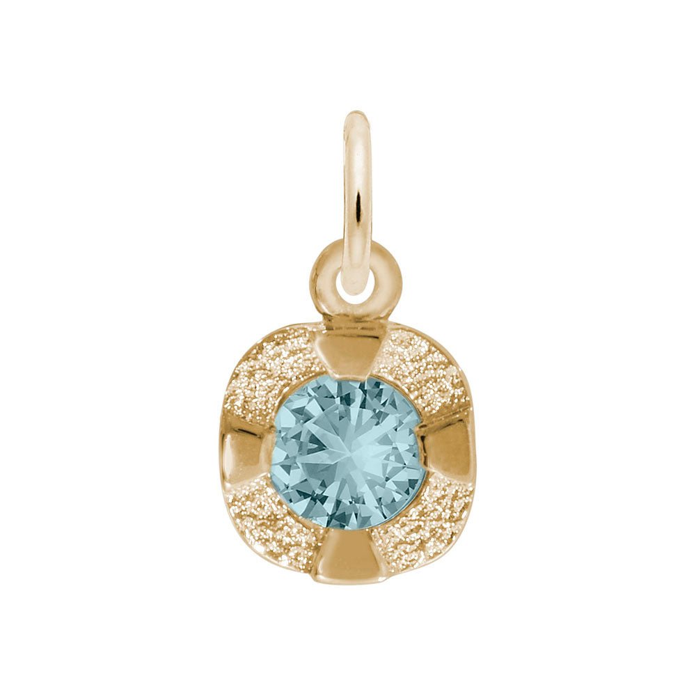 Rembrandt Charms - Petite Birthstone – Mar Charm - 1825-003 Rembrandt Charms Charm Birmingham Jewelry