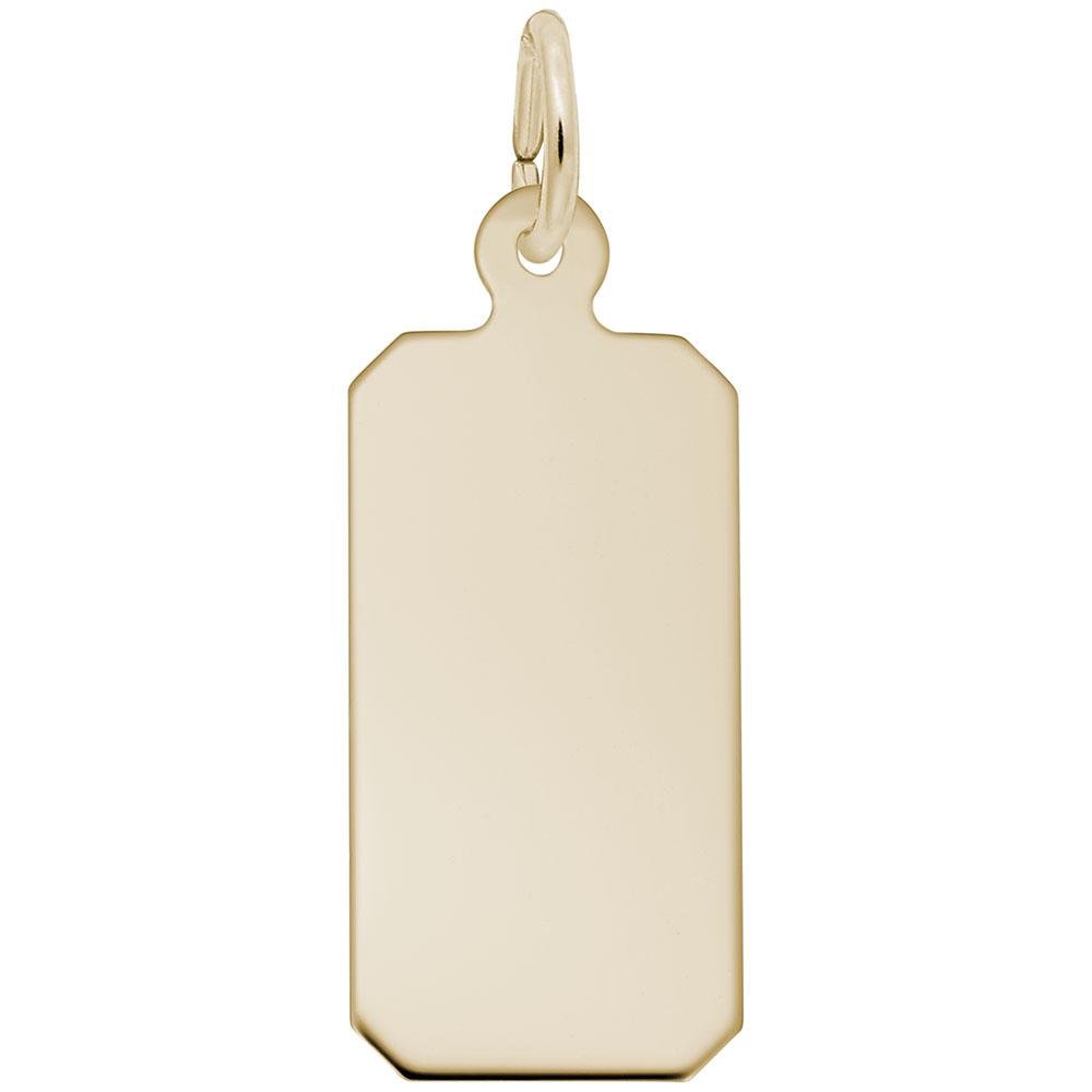 Rembrandt Charms - Rectangle Dog Tag Charm - 4194 Rembrandt Charms Charm Birmingham Jewelry