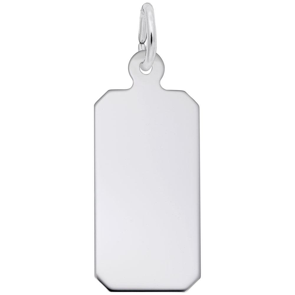 Rembrandt Charms - Rectangle Dog Tag Charm - 4194 Rembrandt Charms Charm Birmingham Jewelry