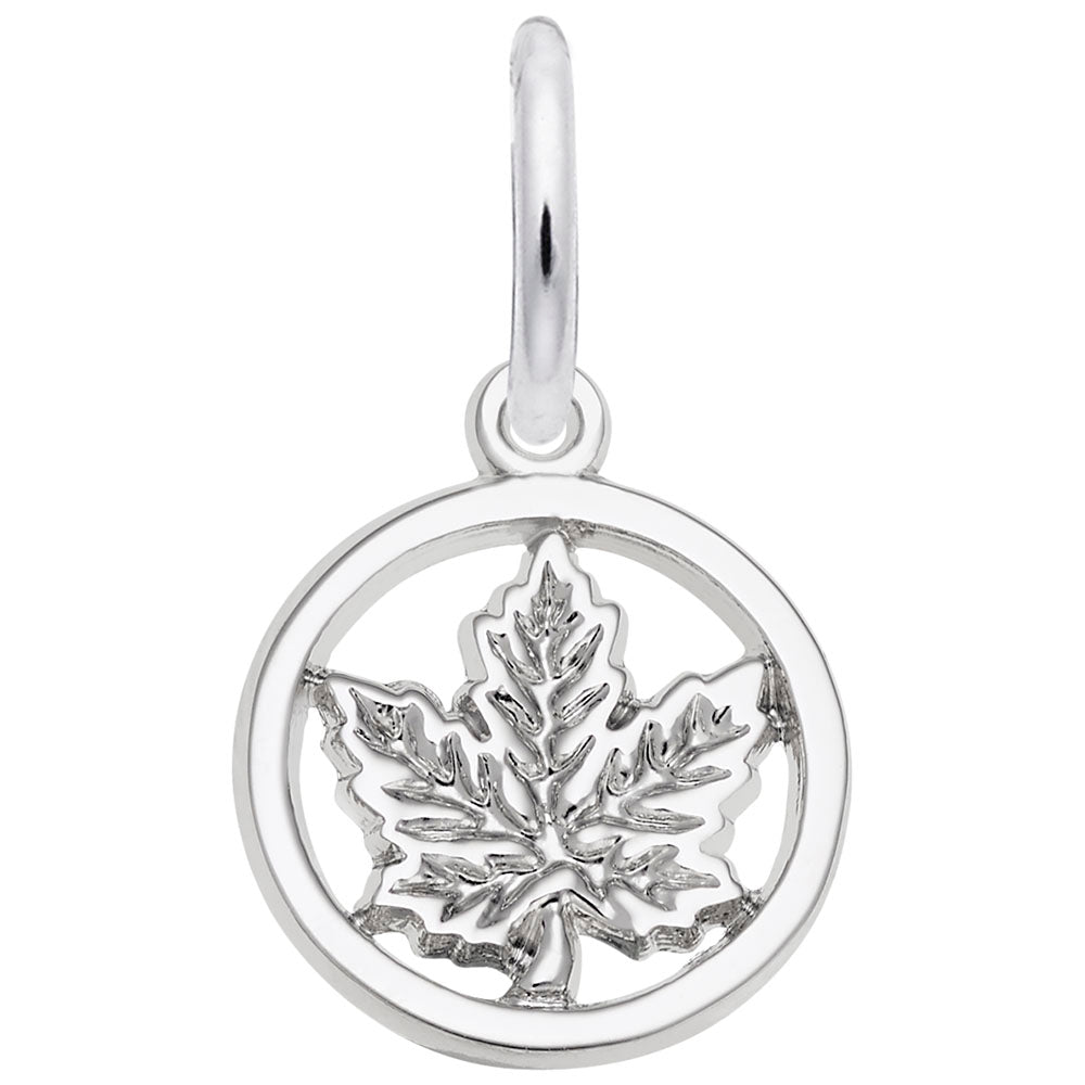 Rembrandt Charms - Ringed Maple Leaf Charm – 0108 Rembrandt Charms Charm Birmingham Jewelry