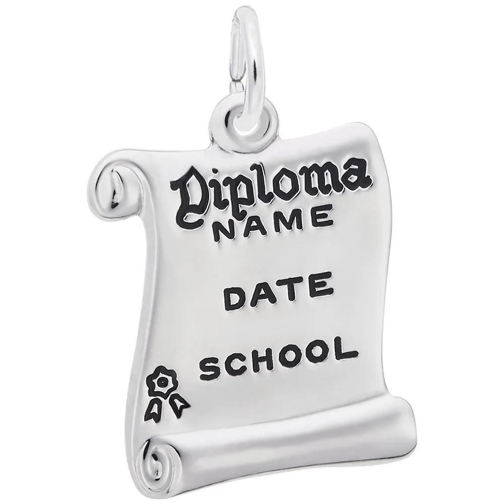 Rembrandt Charms - School Opened Diploma Charm - 1143 Rembrandt Charms Charm Birmingham Jewelry