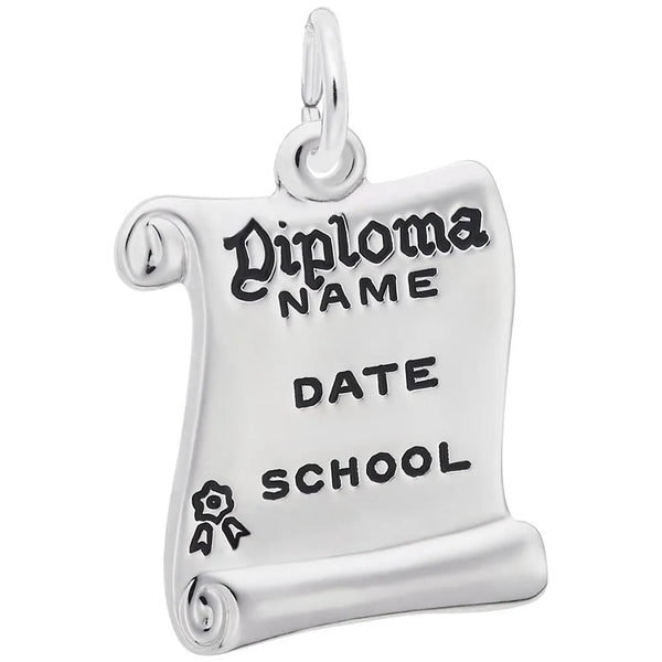 Rembrandt Charms - School Opened Diploma Charm - 1143 Rembrandt Charms Charm Birmingham Jewelry 