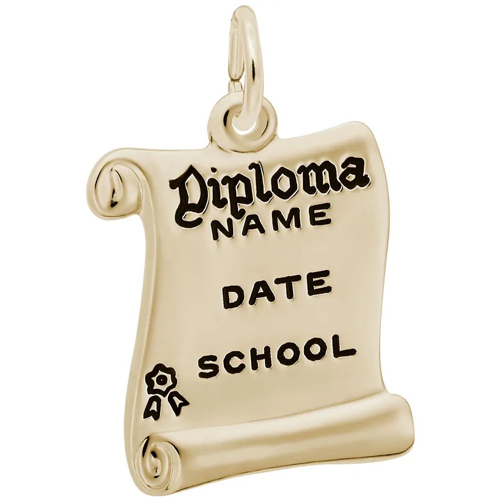 Rembrandt Charms - School Opened Diploma Charm - 1143 Rembrandt Charms Charm Birmingham Jewelry