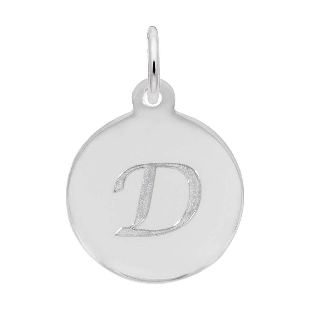 Rembrandt Charms - Script Initial Disc Charm-Letter D - 1896-004 Rembrandt Charms Charm Birmingham Jewelry