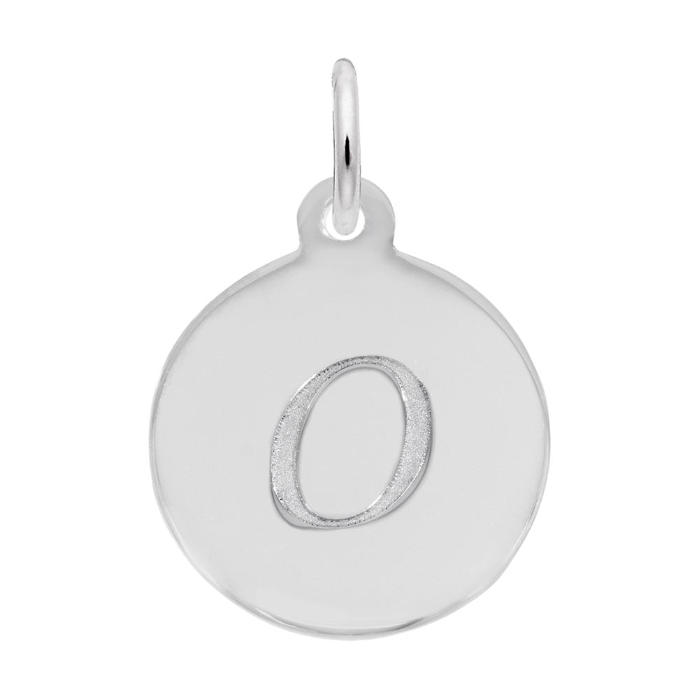 Rembrandt Charms - Script Initial Disc Charm-Letter O - 1896-015 Rembrandt Charms Charm Birmingham Jewelry