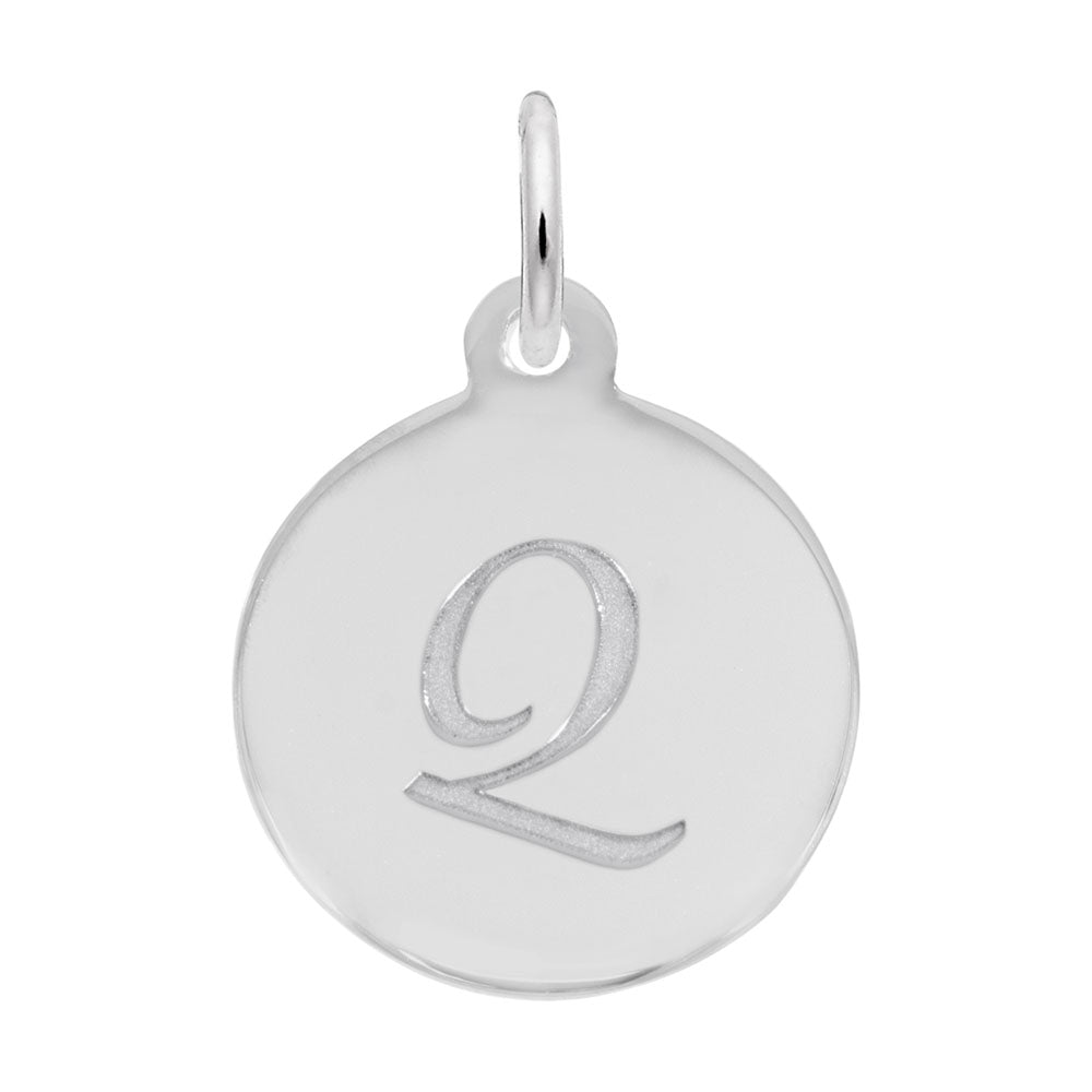Rembrandt Charms - Script Initial Disc Charm-Letter Q - 1896-017 Rembrandt Charms Charm Birmingham Jewelry